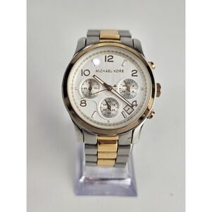 MICHAEL KORS Chronograph Womens Stainless Steel MK-5315 Watch Runs w/Box Links